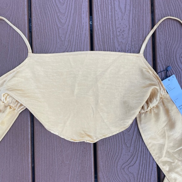 Motel Rocks Gold Satin Top - Picture 2 of 3